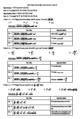 Đề trắc nghiệm chương 2 - Hình học 10